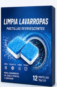 LIMPIA LAVARROPAS - PASTILLAS EFERVESCENTES CAJA x12 UNIDADES